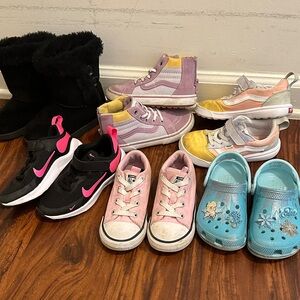 Toddler Girl Shoe Bundle (Vans, Crocs, Nike, Converse)